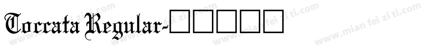 Toccata Regular字体转换